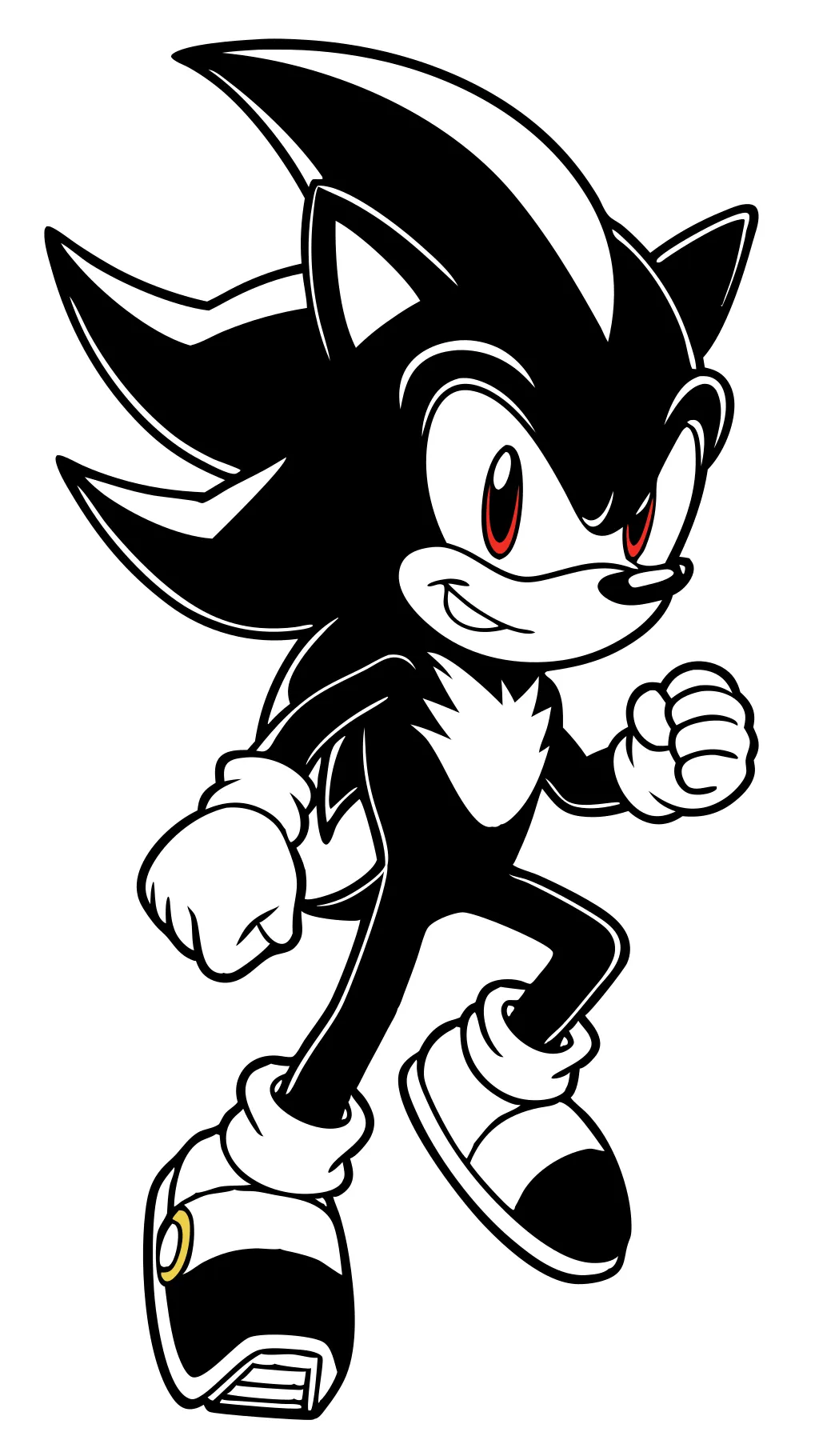 sonic and shadow coloring pages